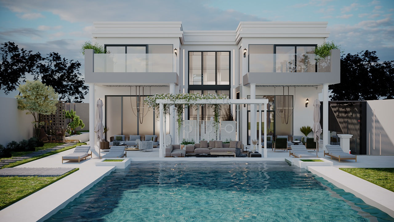 Rendu 3D Façade Villa 
