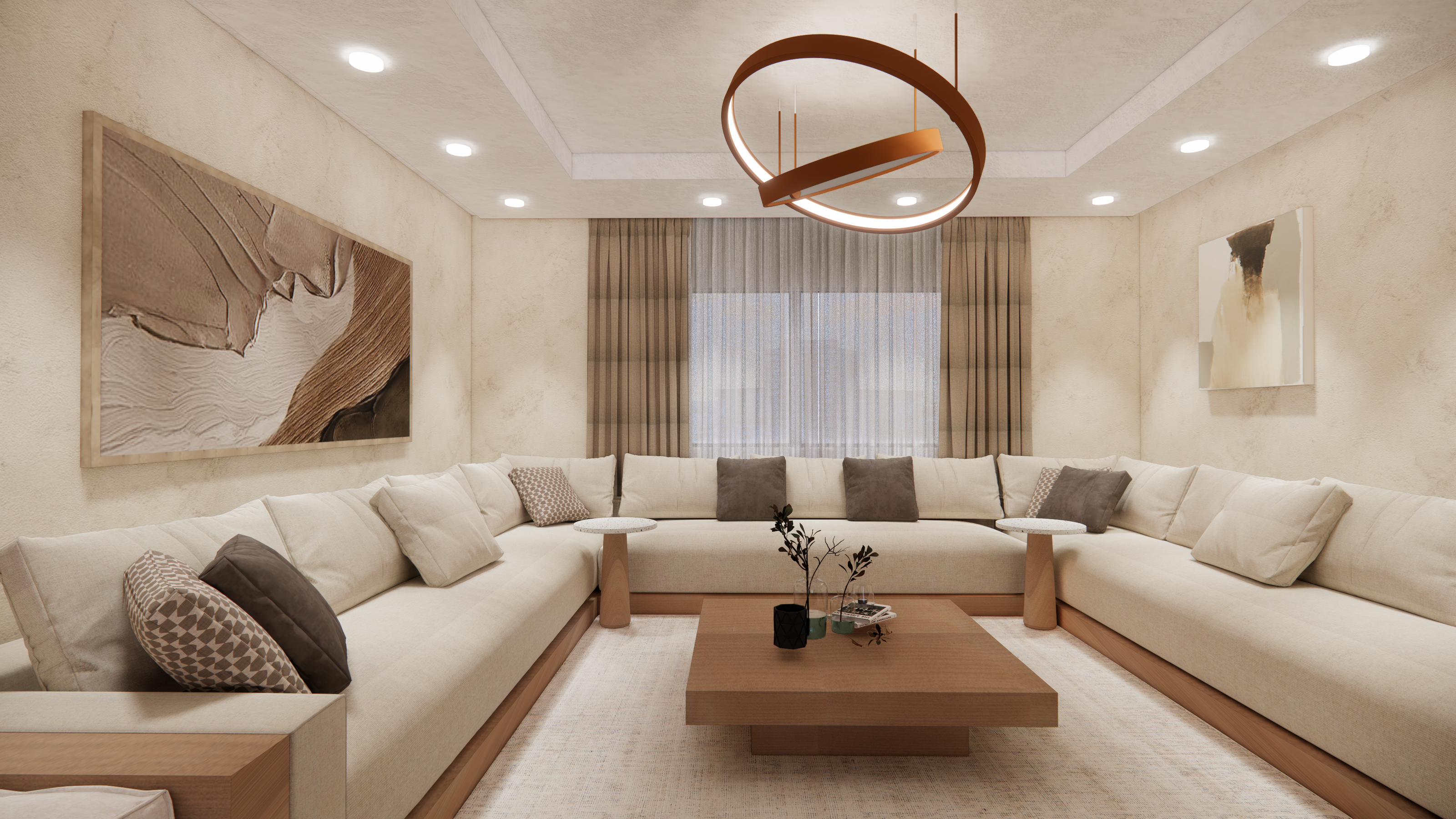 Salon marocain moderne Casablanca