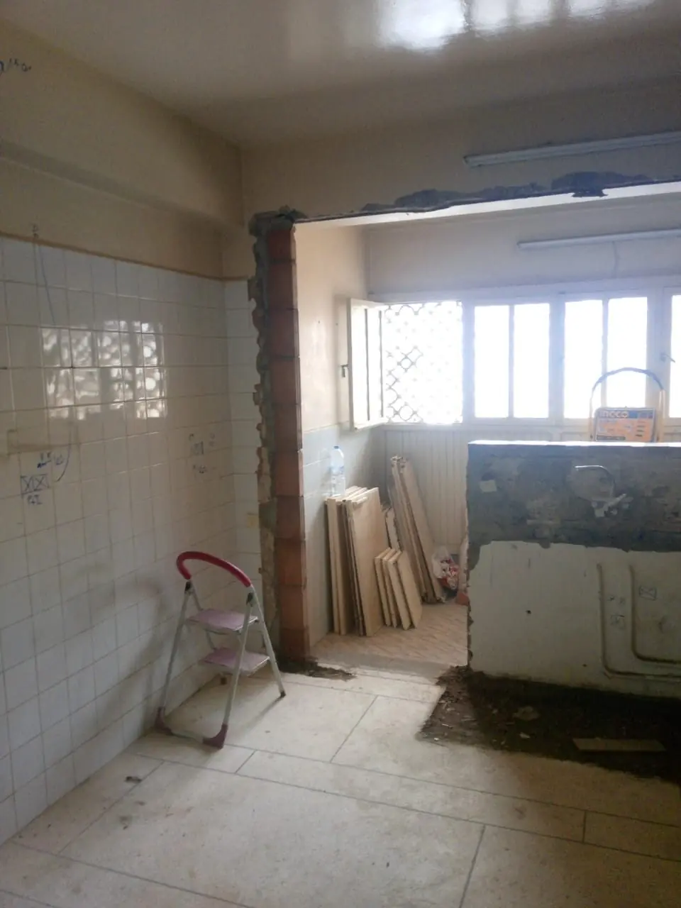Démolition de la cuisine, appartement à Casablanca