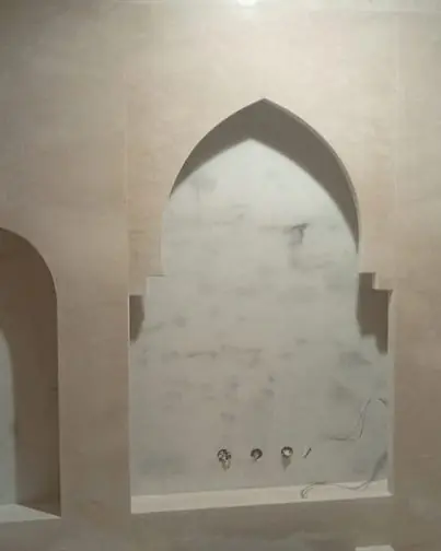 Hammam en chantier, villa contemporaine à Marrakech