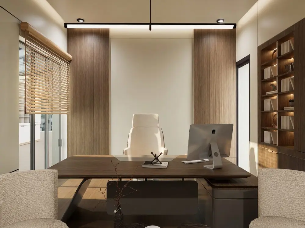 Rendu 3D du bureau de direction, bureaux à Casablanca