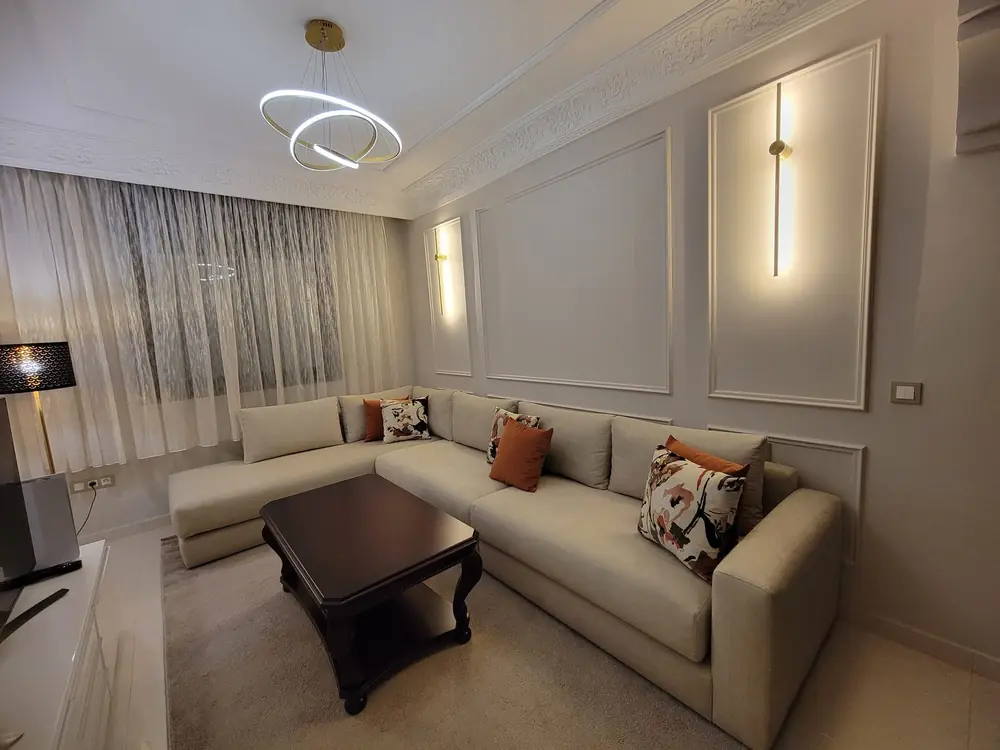 Salon livré, appartement à Casablanca